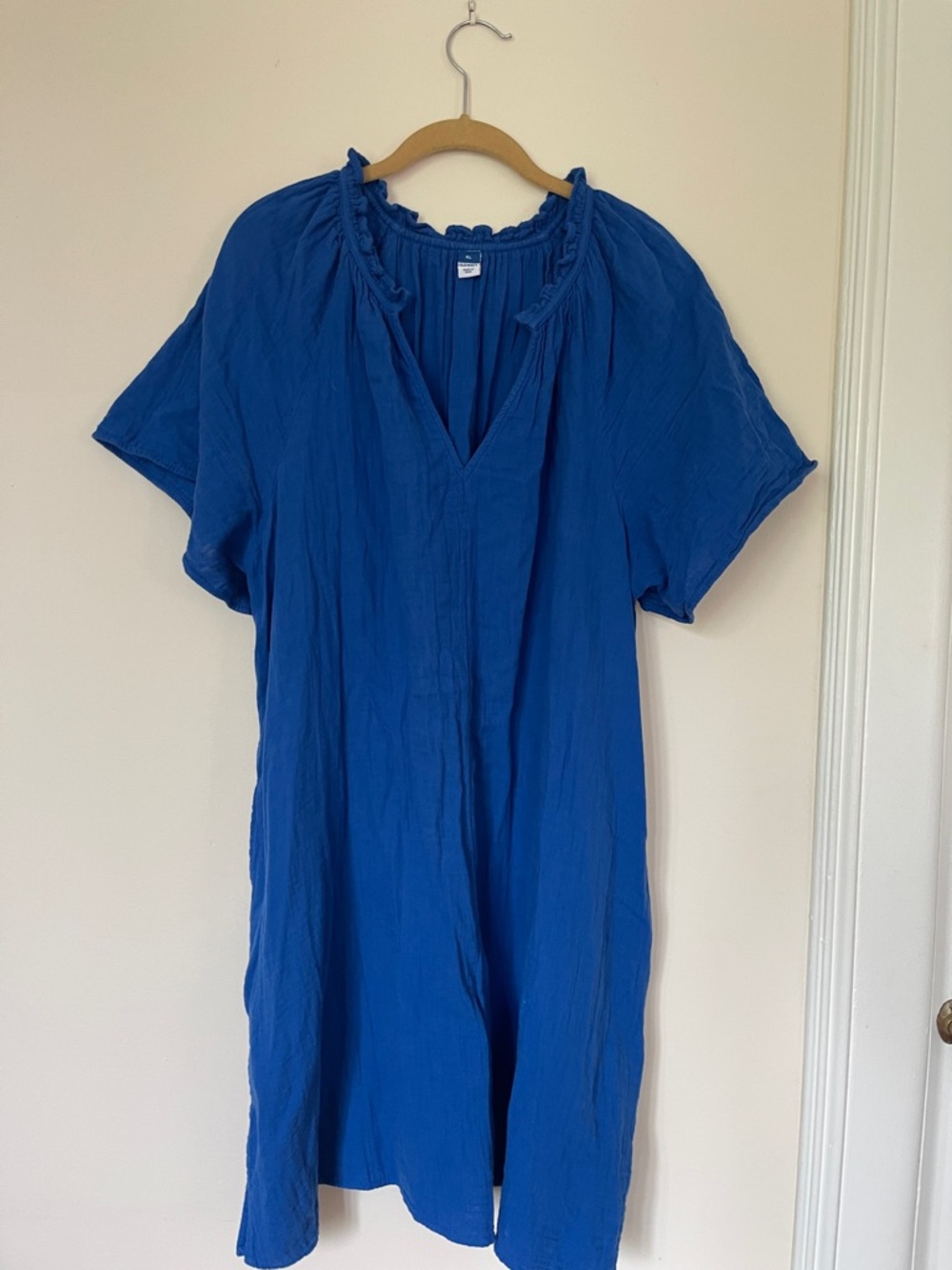 Old Navy Royal Blue Short Sleeve Midi Dress